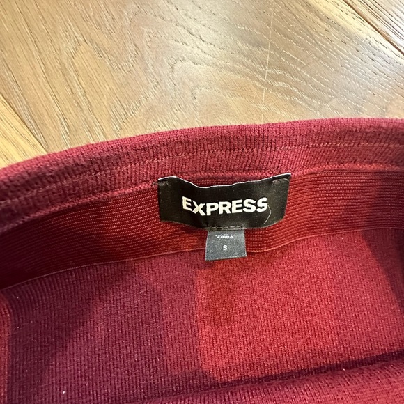 EXPRESS Stretch Knit Midi Pencil Skirt - Picture 3 of 3